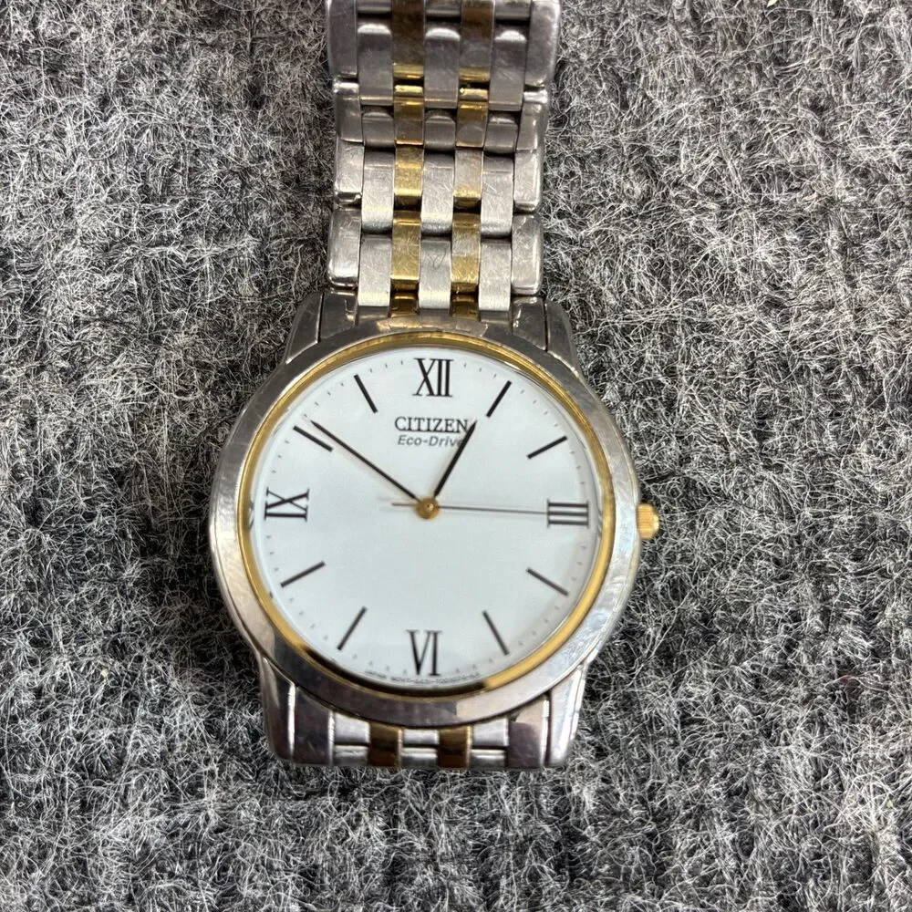 Citizen Eco Drive Men's Watch Stiletto G431-T001793 Two Tone 33mm Sapphire Cryst